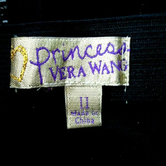 Vera Wang Princess Black Mesh Cut-Out Back Dress - Picture 9 of 9